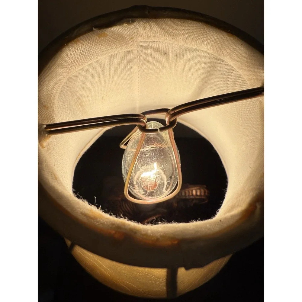 Vintage Elephant Table Lamp Operational ~10